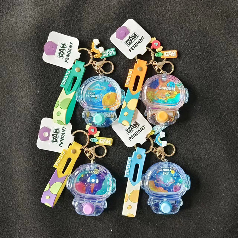 Wholesale Underwater Shooting Game Consoles, Oil Filled Cartoon Aliens, Acrylic Keychain